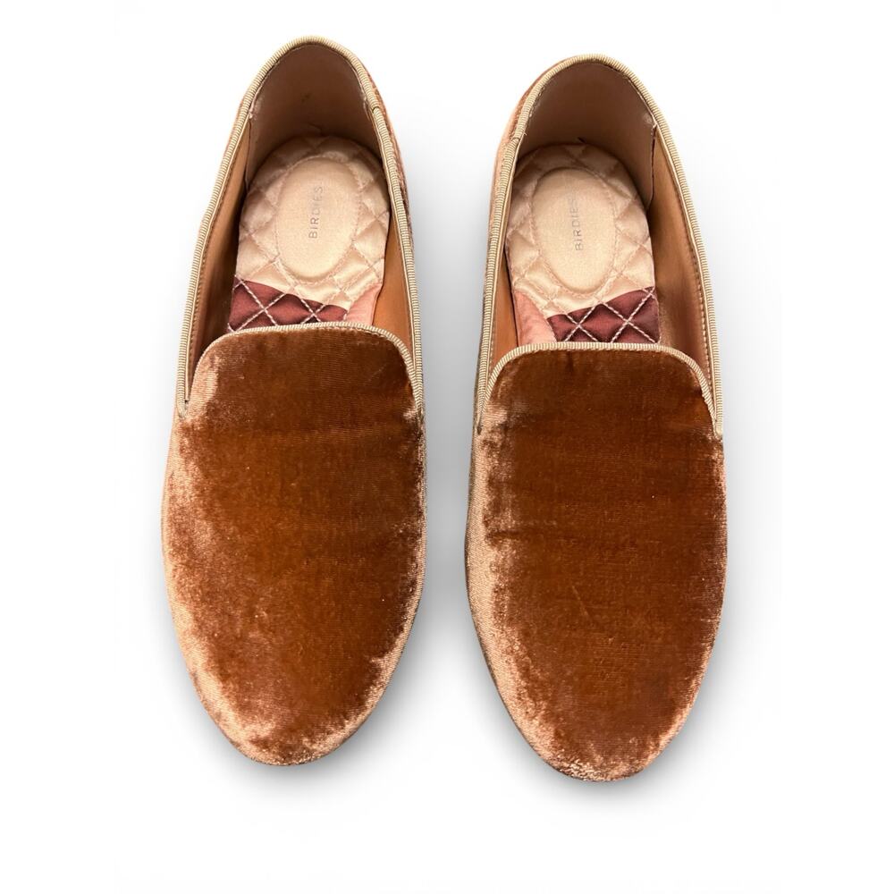 Birdies the Starling women’s velvet loafers in rust/bronze SZ 8.5